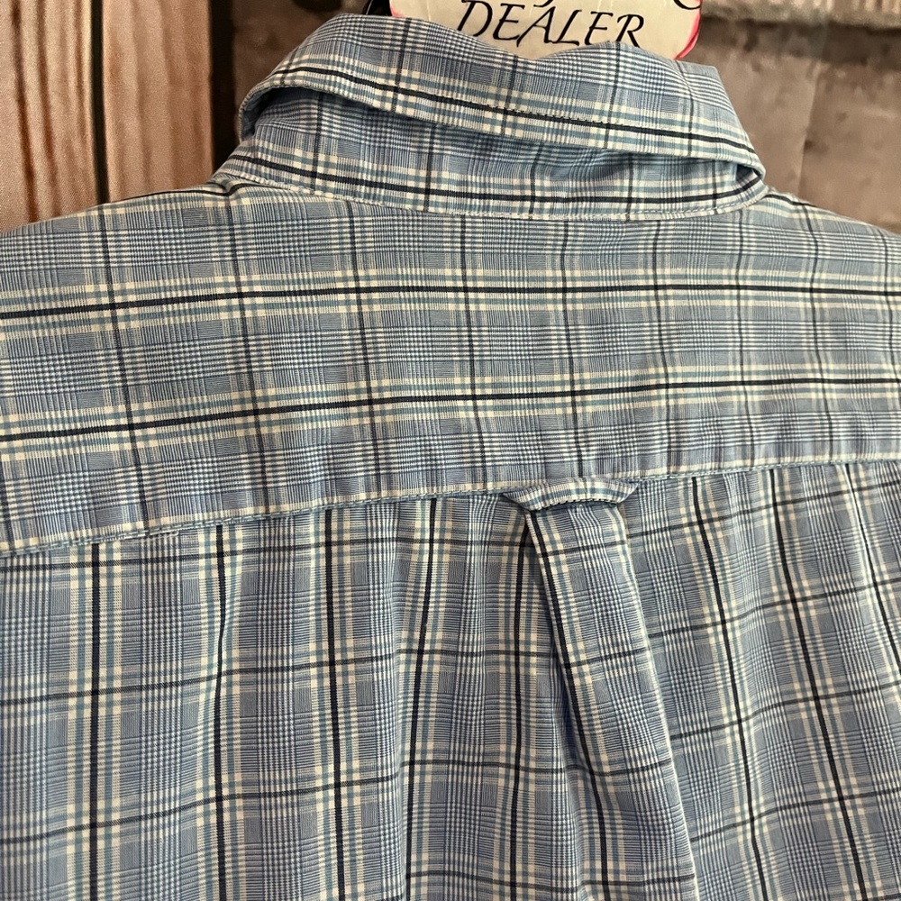Men’s IZOD Blue Plaid Button Down Shirt Size Large VGC! - Picture 12 of 12